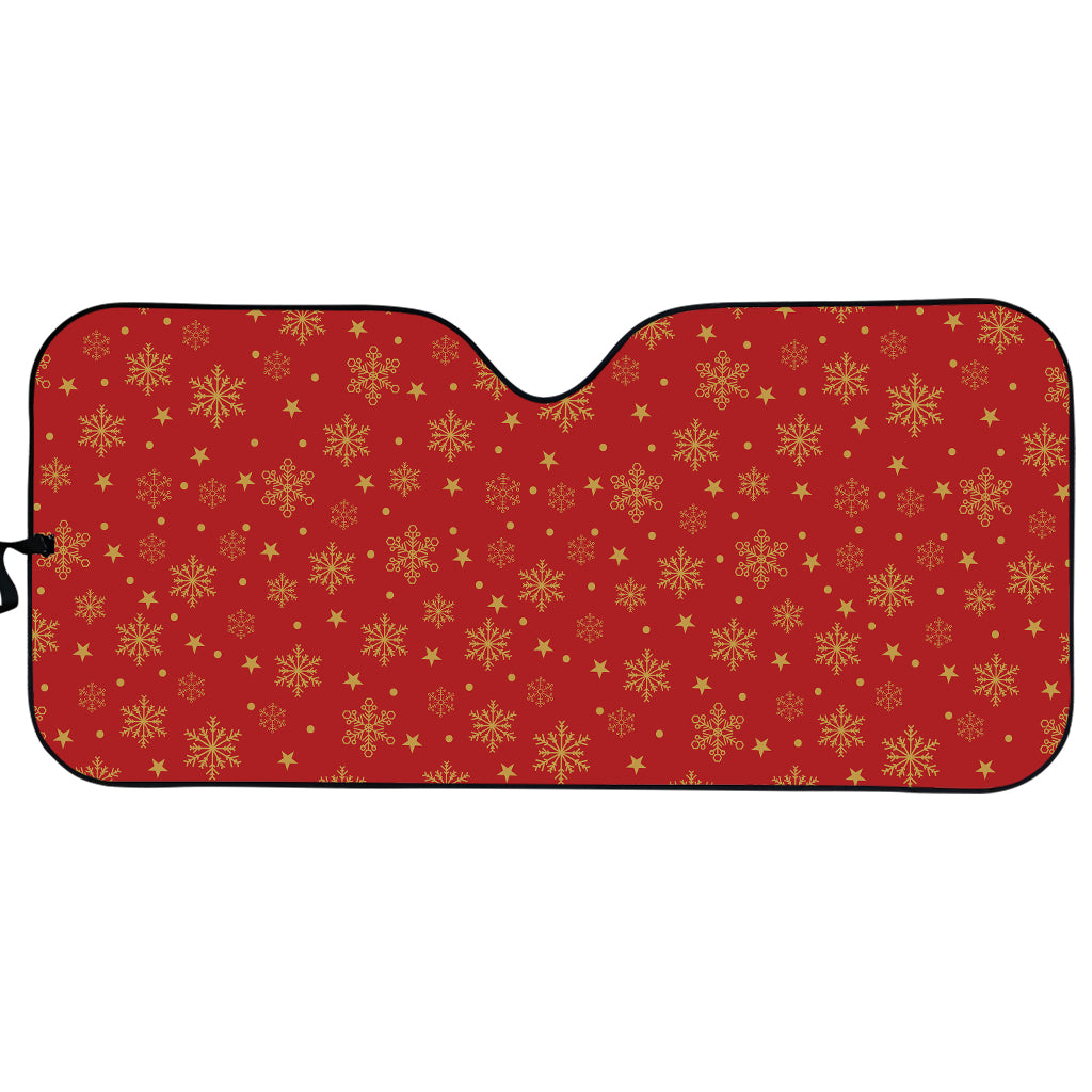 Christmas Snowflakes And Stars Print Car Sun Shade