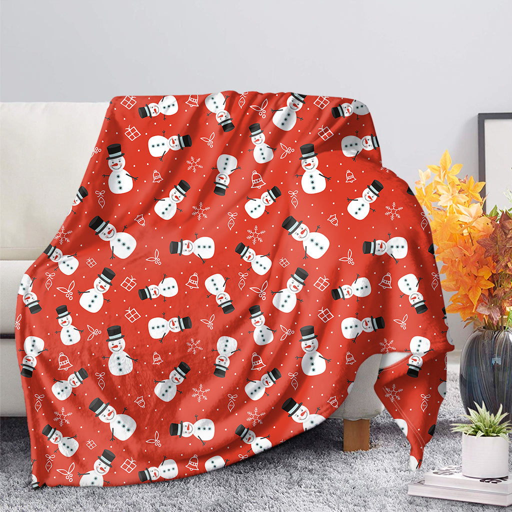 Christmas Snowman Pattern Print Blanket