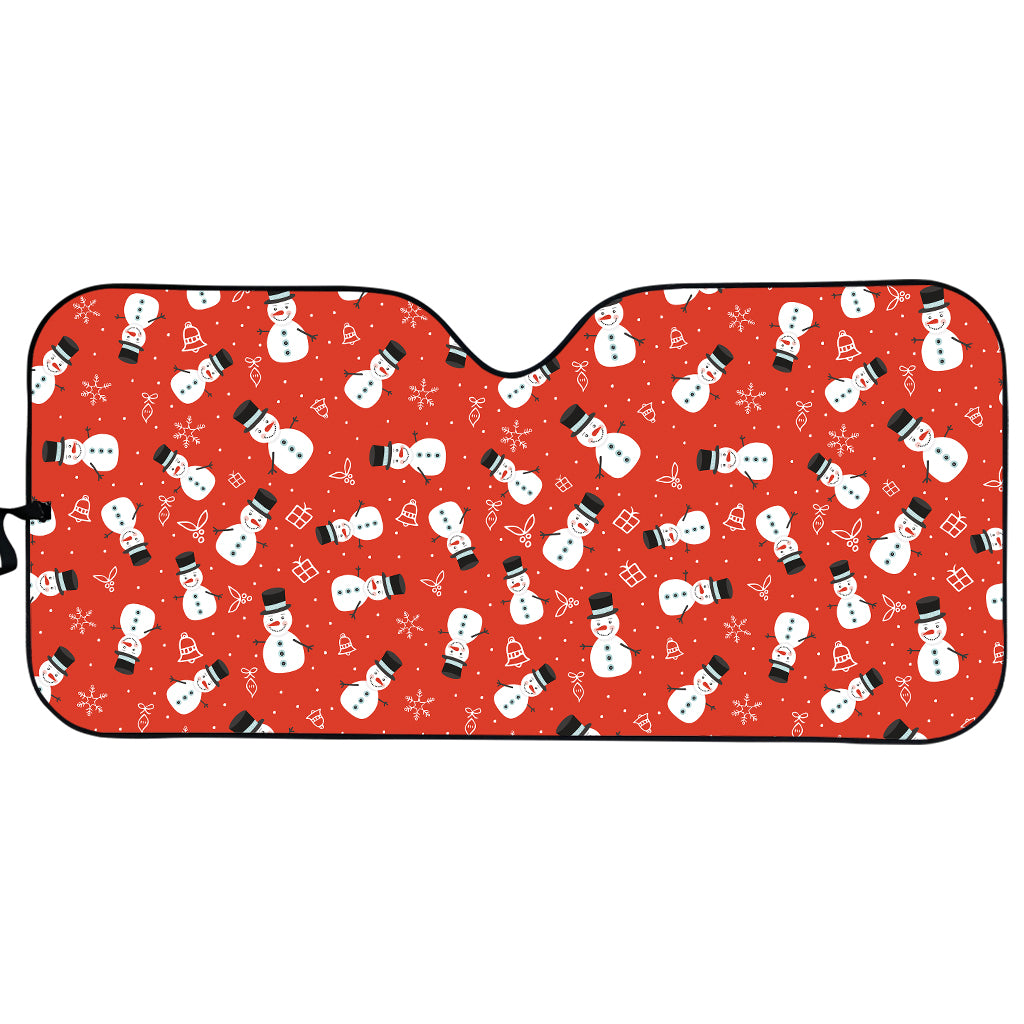 Christmas Snowman Pattern Print Car Sun Shade