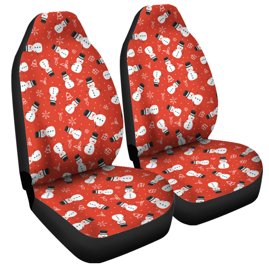 Christmas Snowman Pattern Print Universal Fit Car Seat Covers