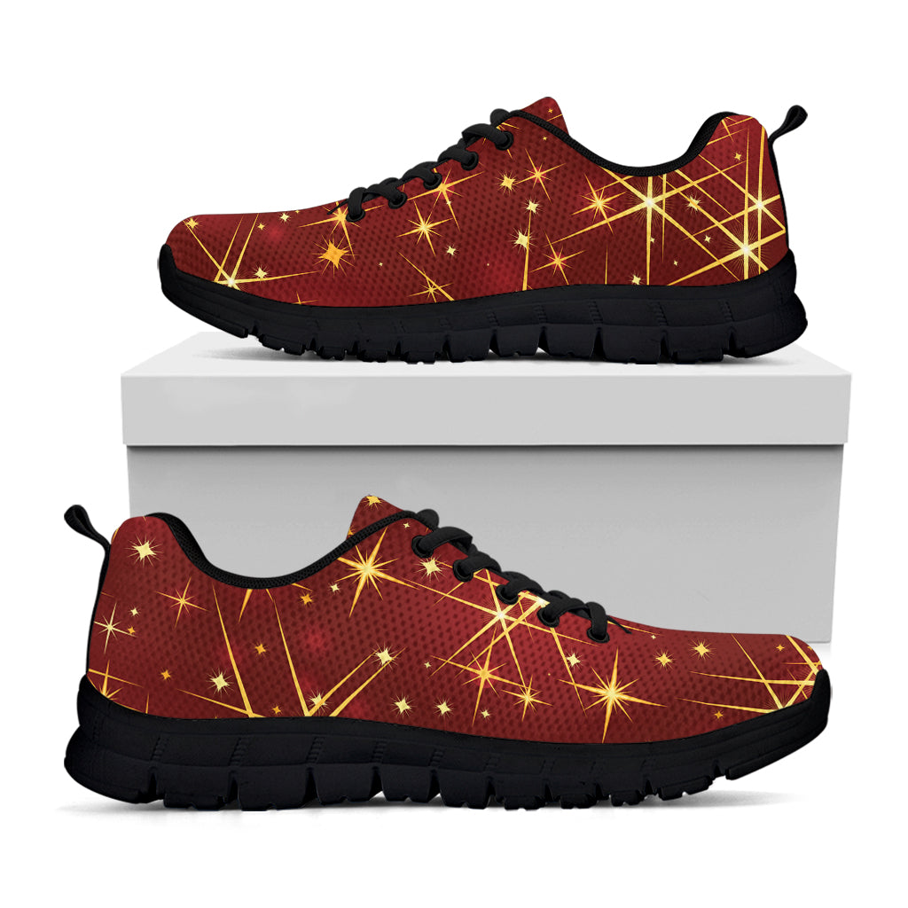 Christmas Sparkle Print Black Sneakers