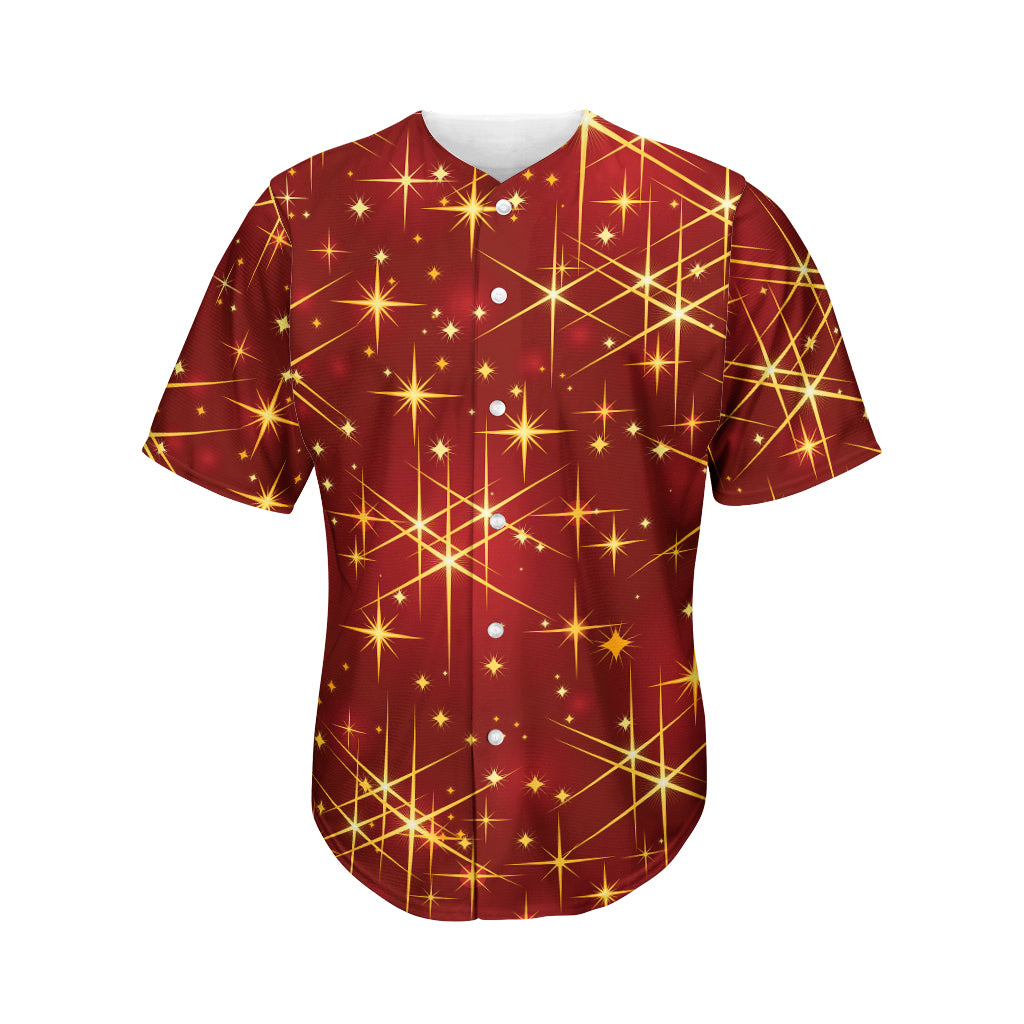 Christmas Sparkle Print Men's Baseball Jersey