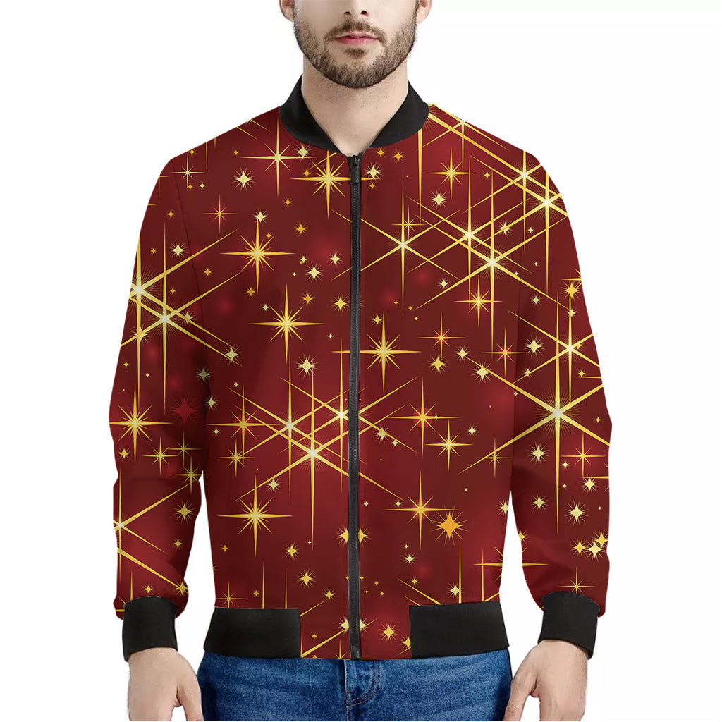 Christmas Sparkle Print Men's Bomber Jacket