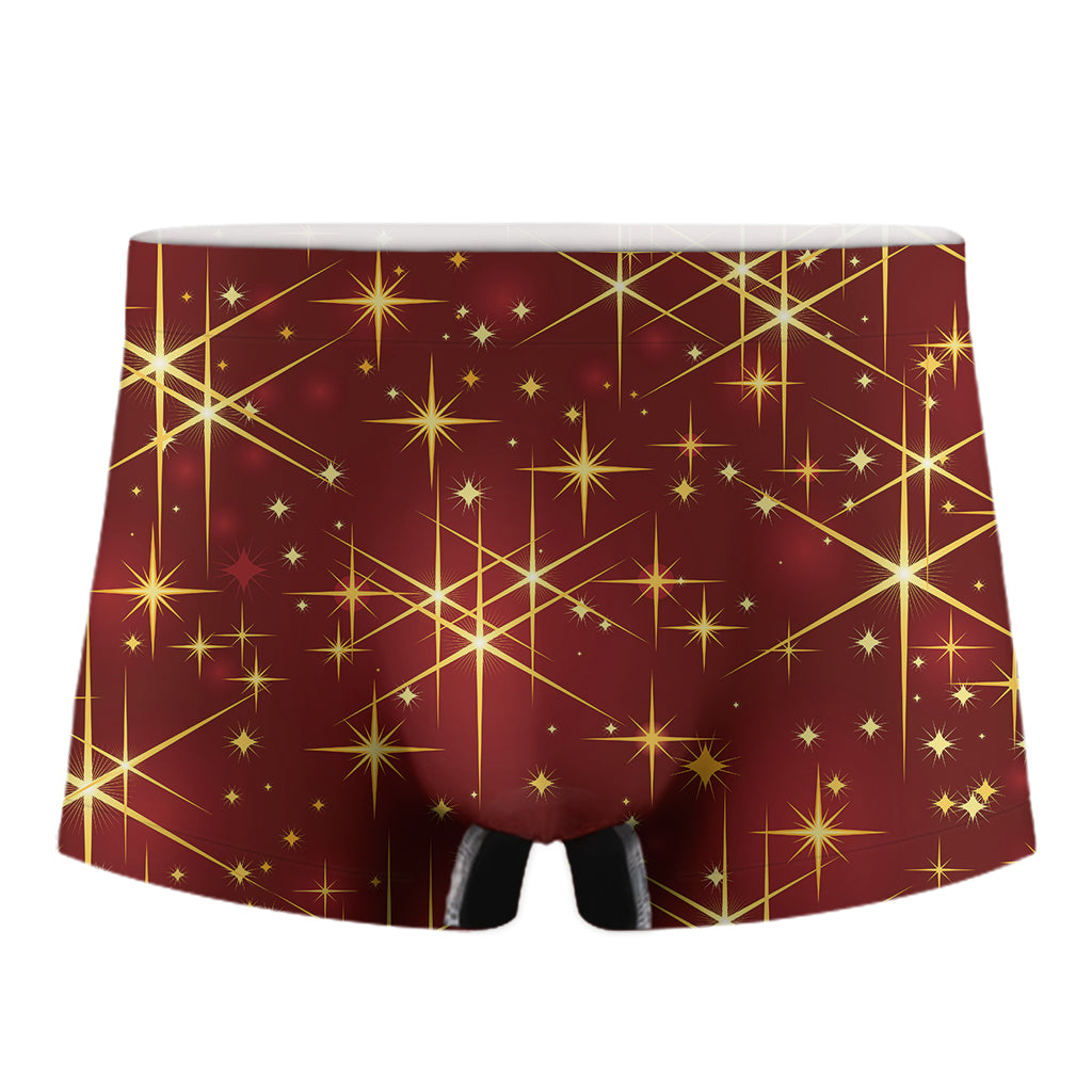 Christmas Sparkle Print Men's Boxer Briefs