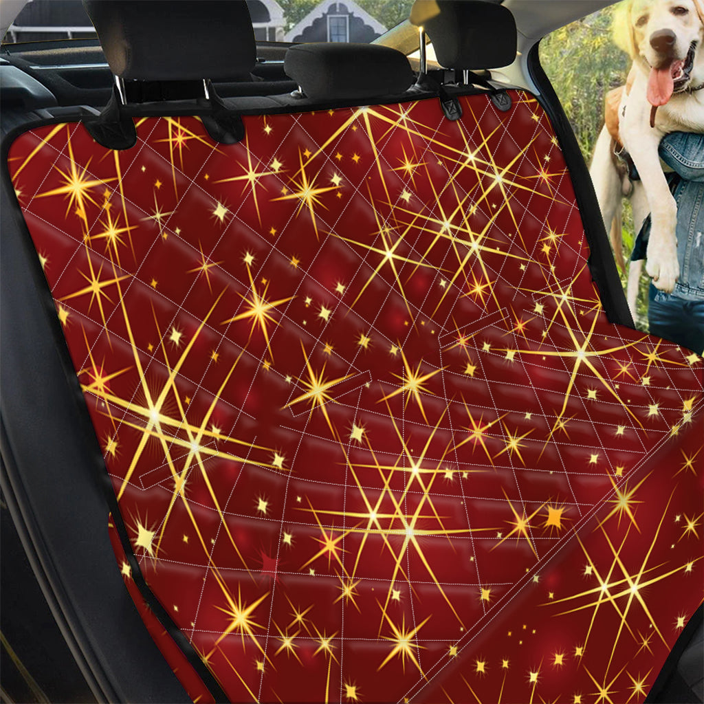 Christmas Sparkle Print Pet Car Back Seat Cover