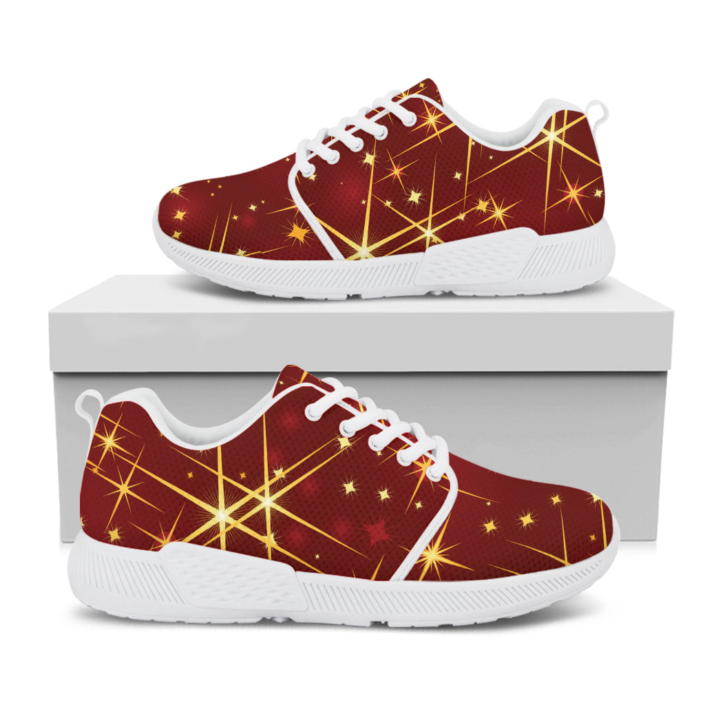 Christmas Sparkle Print White Athletic Shoes