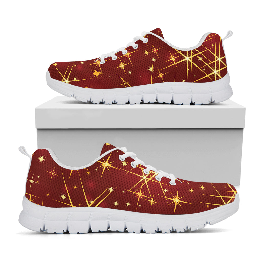 Christmas Sparkle Print White Sneakers