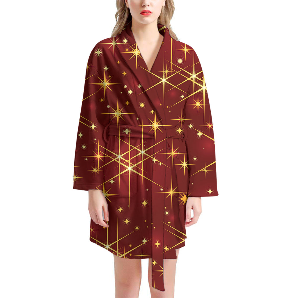 Christmas Sparkle Print Women's Bathrobe