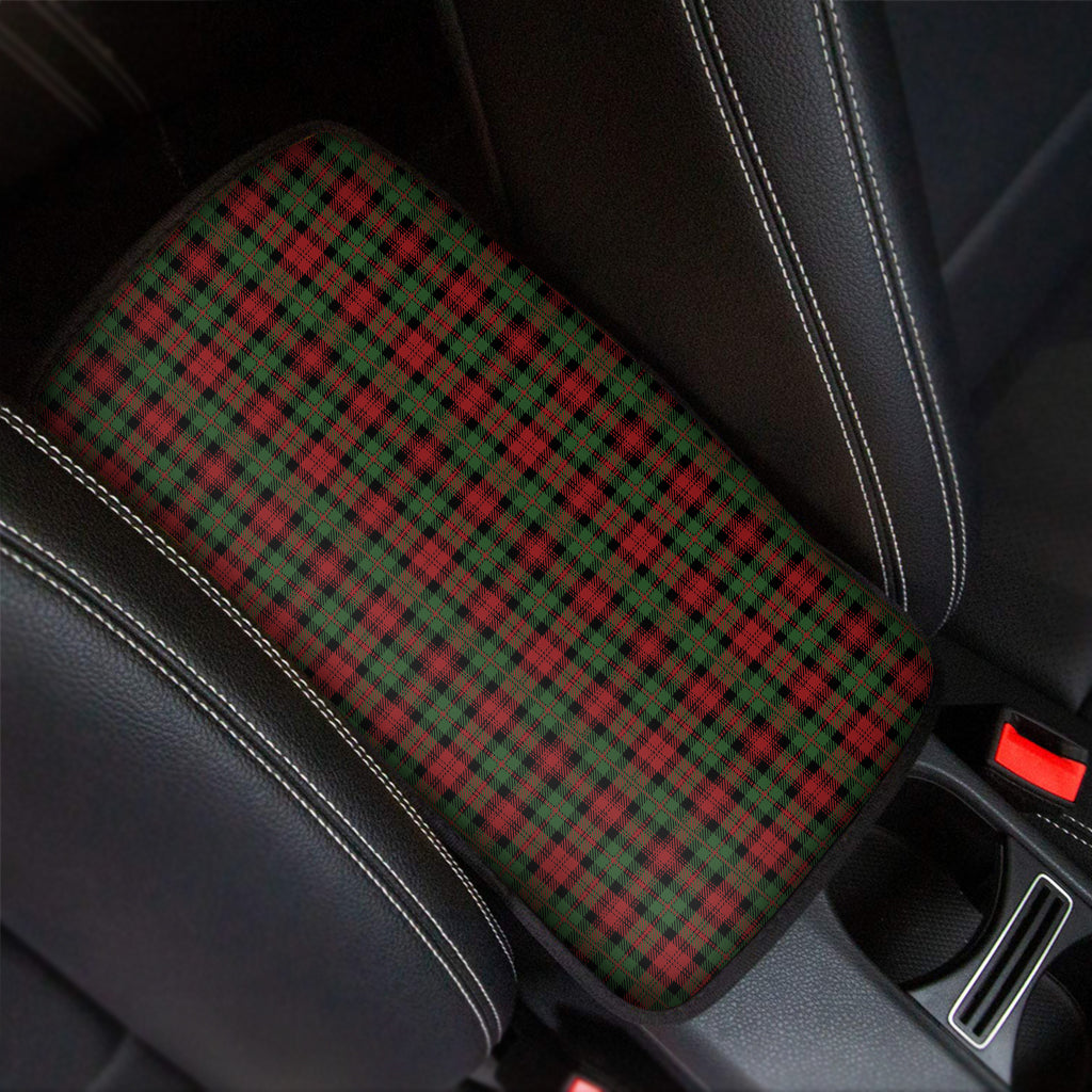 Christmas Tartan Pattern Print Car Center Console Cover