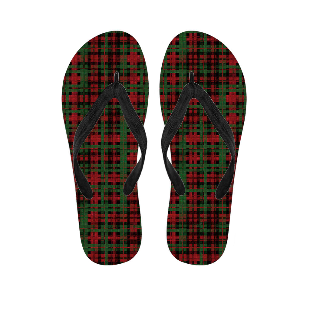 Christmas Tartan Pattern Print Flip Flops