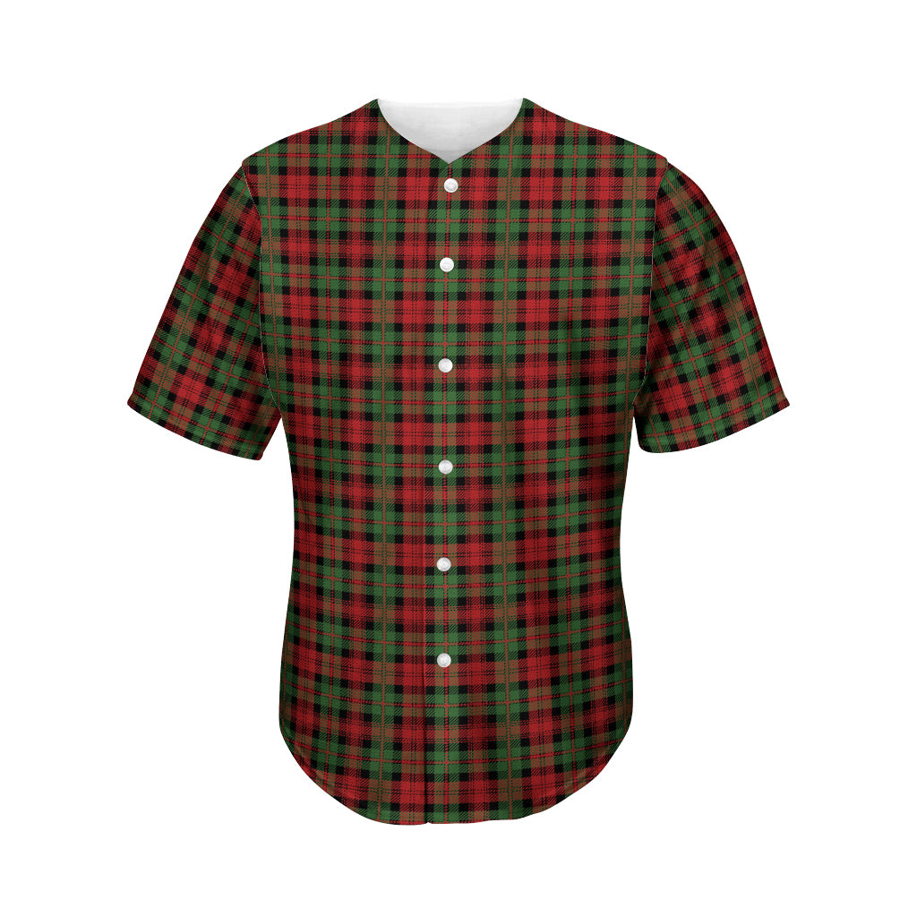 Christmas Tartan Pattern Print Men's Baseball Jersey