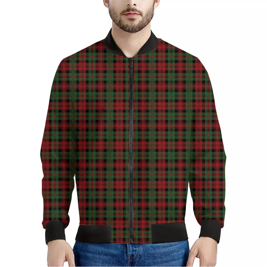 Christmas Tartan Pattern Print Men's Bomber Jacket