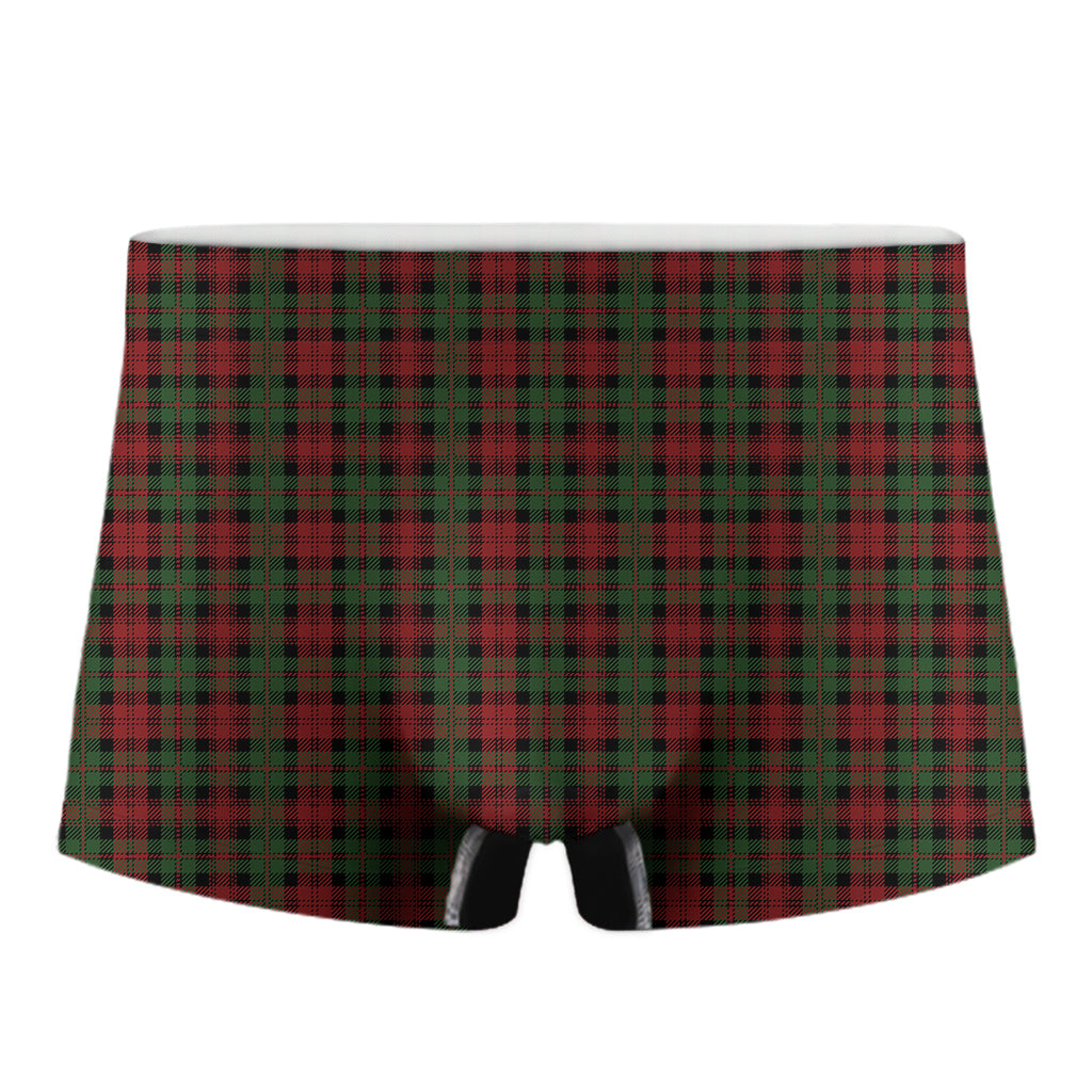 Christmas Tartan Pattern Print Men's Boxer Briefs