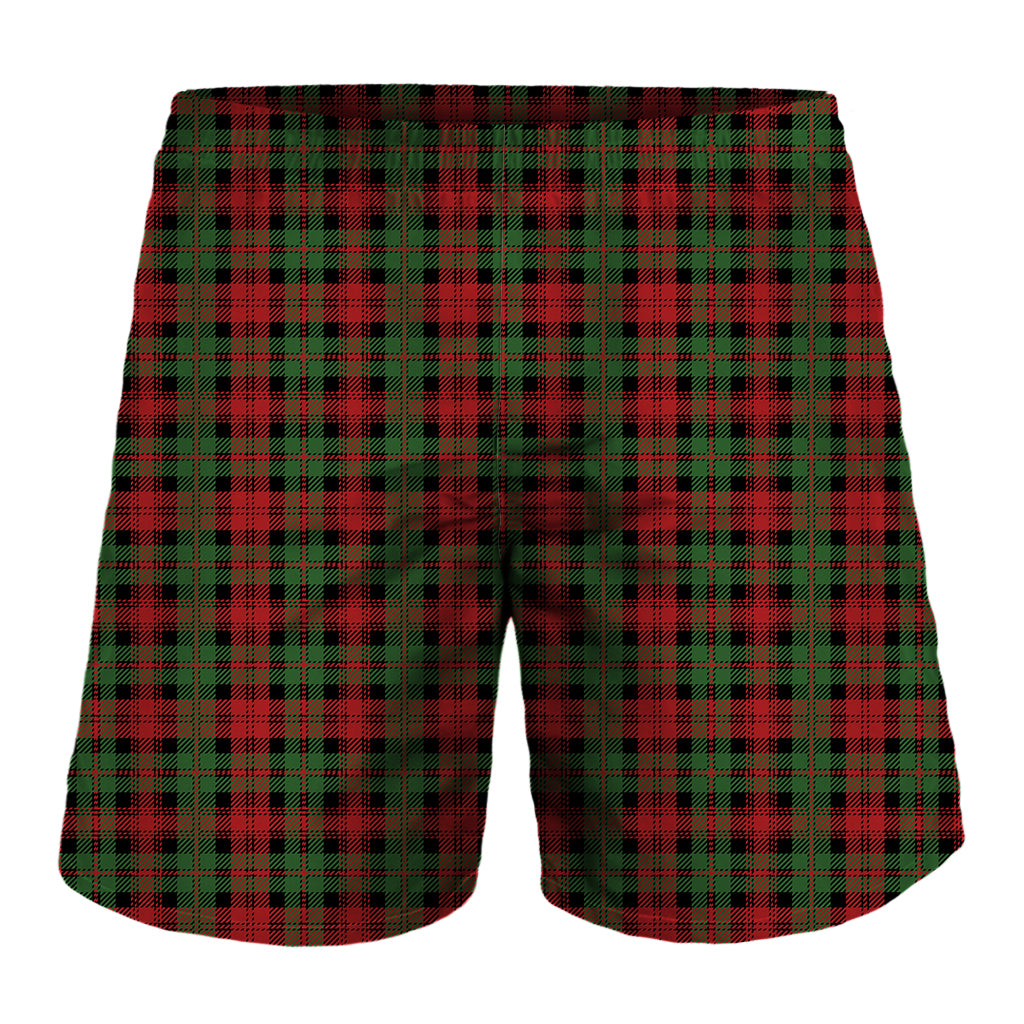 Christmas Tartan Pattern Print Men's Shorts