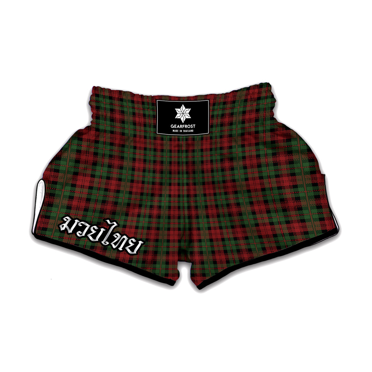 Christmas Tartan Pattern Print Muay Thai Boxing Shorts