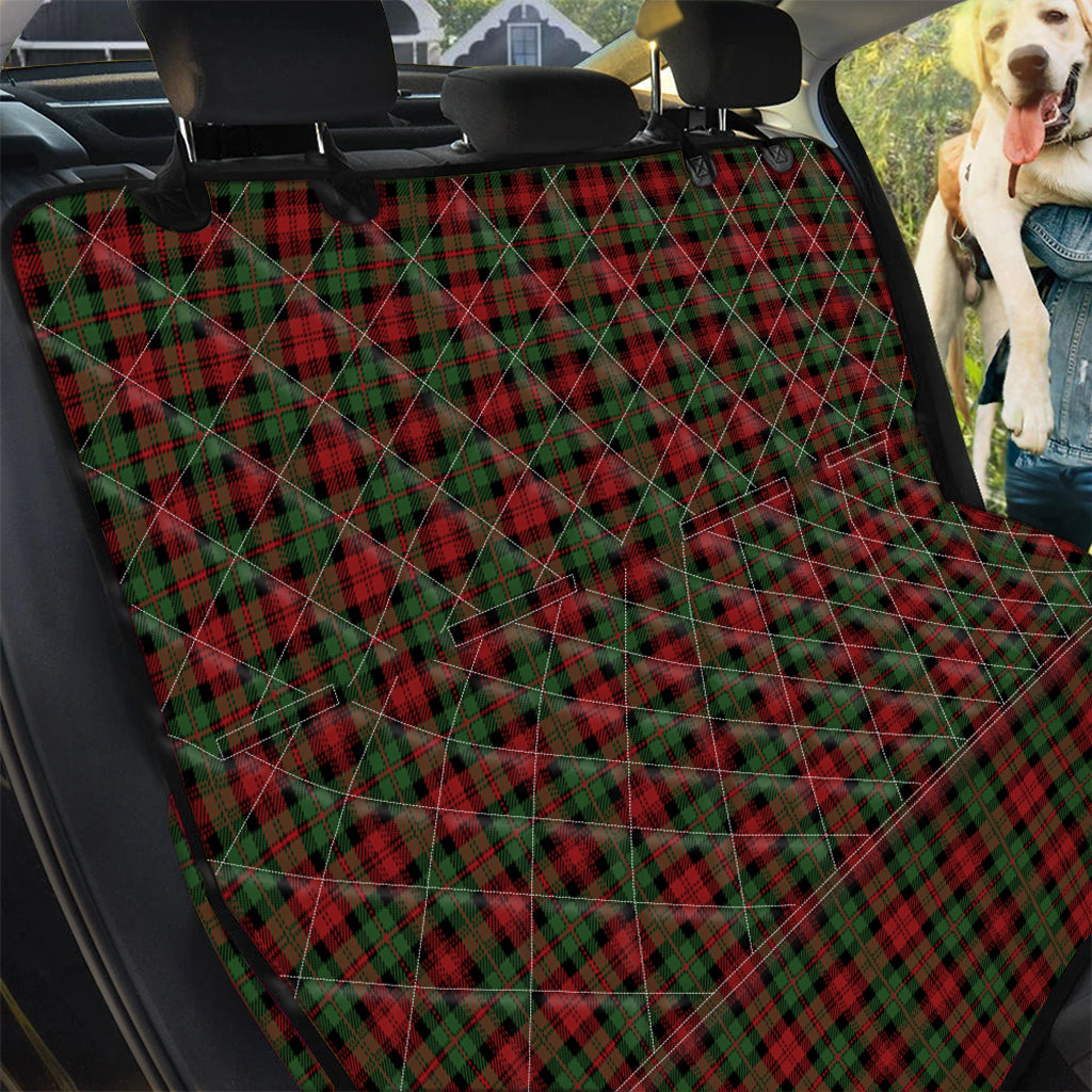 Christmas Tartan Pattern Print Pet Car Back Seat Cover