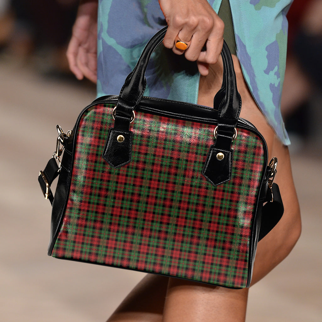 Christmas Tartan Pattern Print Shoulder Handbag