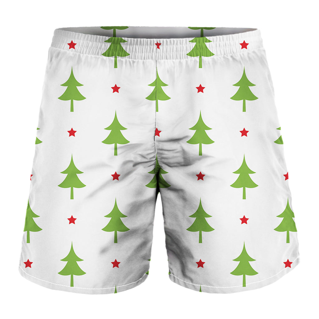 Christmas Tree And Star Pattern Print Men's Shorts