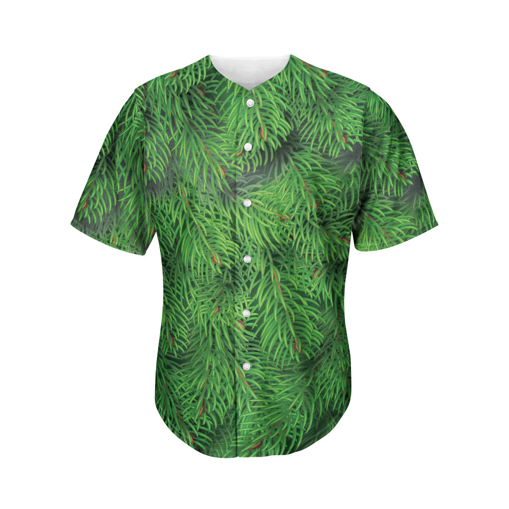 Christmas Tree Branches Print Men's Baseball Jersey