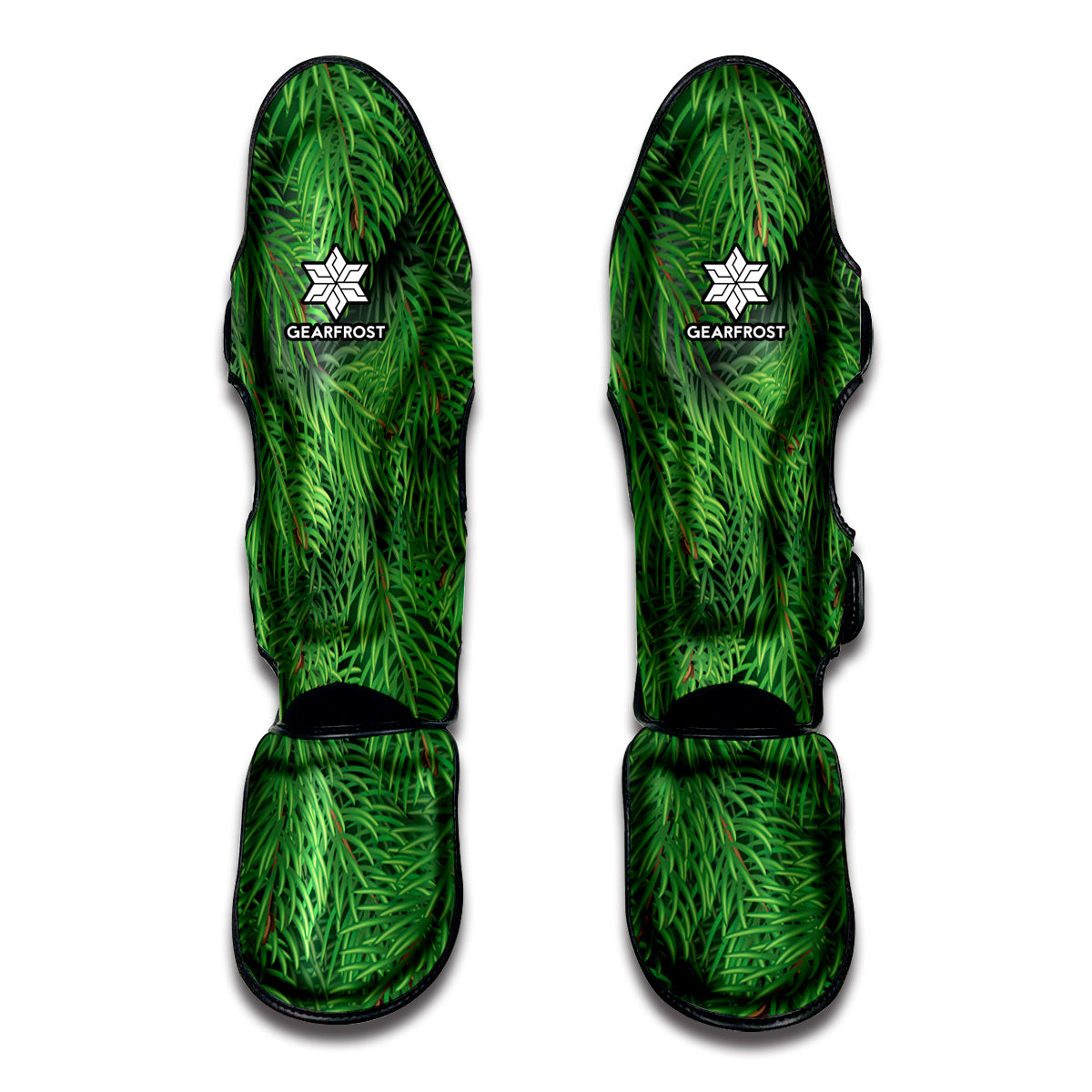 Christmas Tree Branches Print Muay Thai Shin Guards