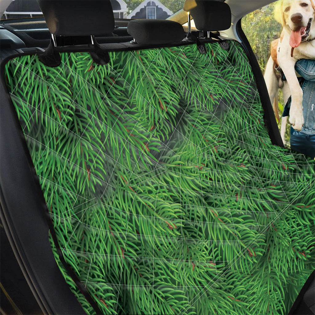 Christmas Tree Branches Print Pet Car Back Seat Cover