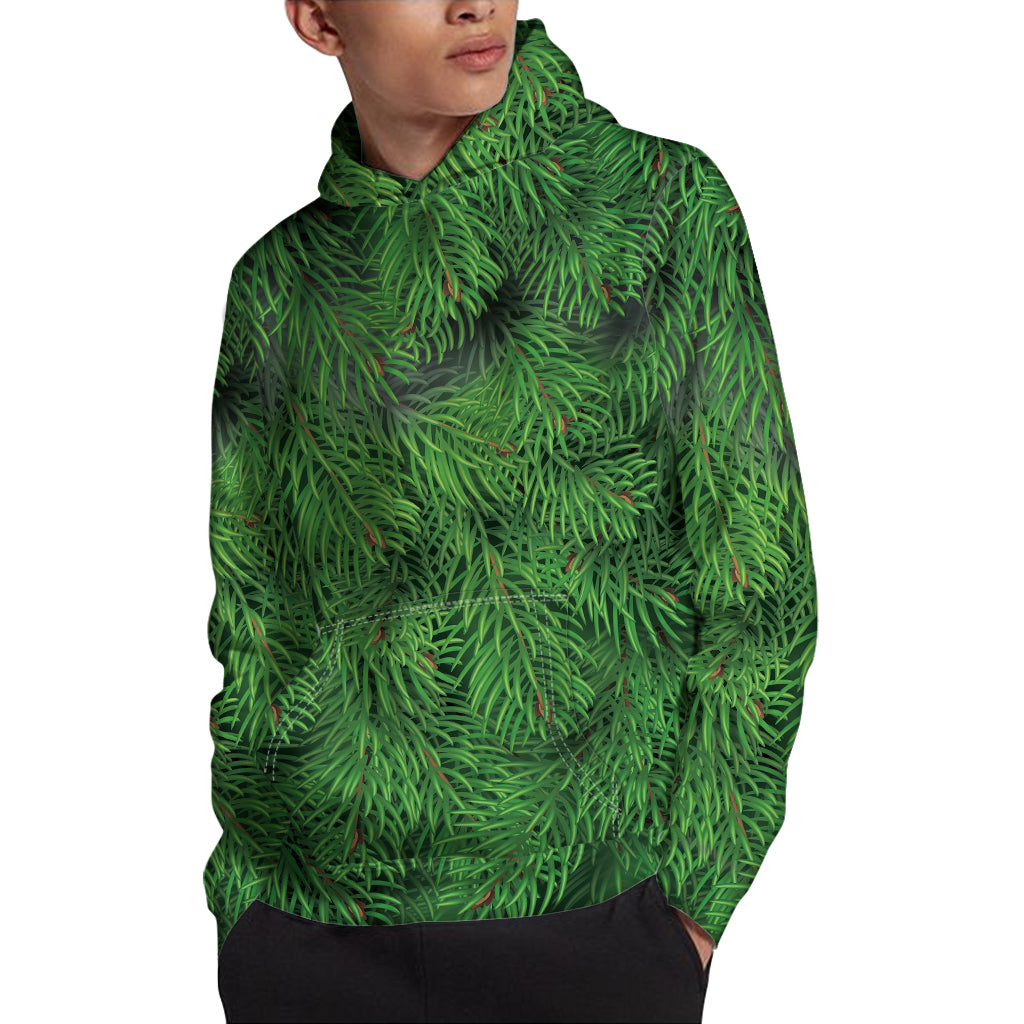 Christmas Tree Branches Print Pullover Hoodie