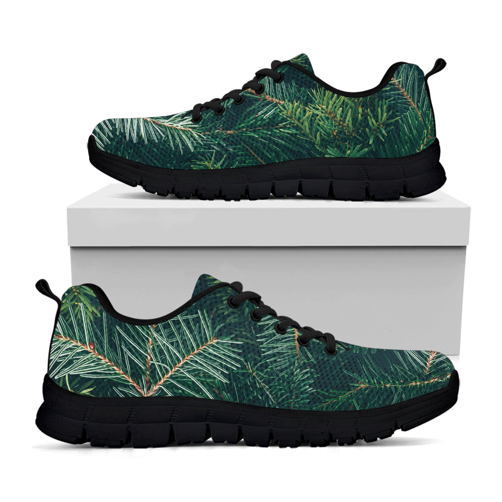 Christmas Tree Print Black Sneakers