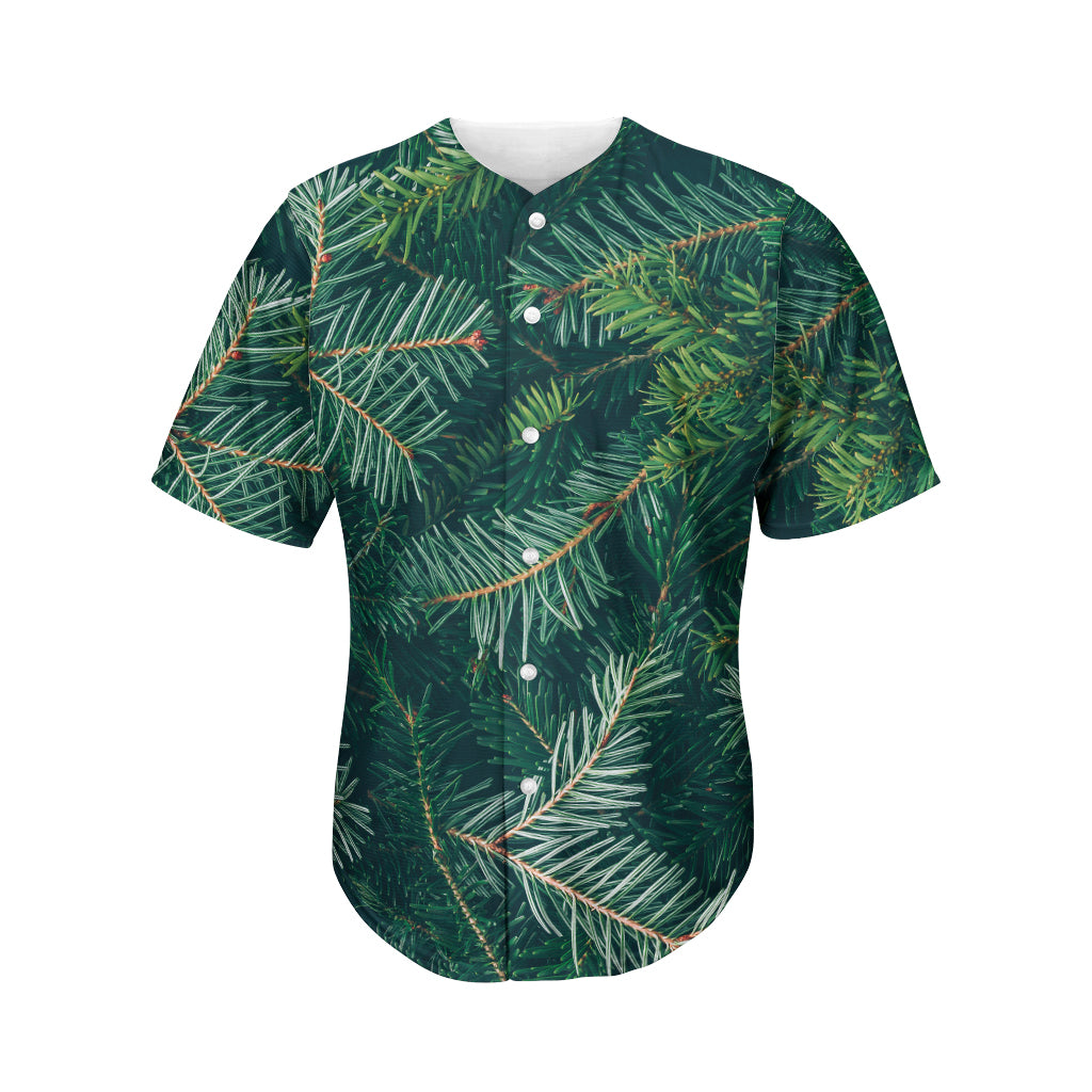 Christmas Tree Print Men's Baseball Jersey