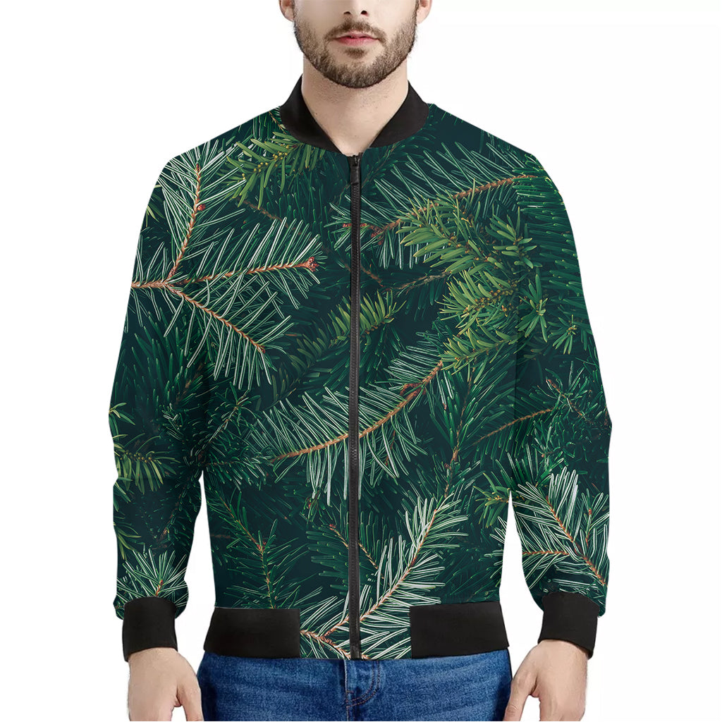 Christmas Tree Print Men's Bomber Jacket