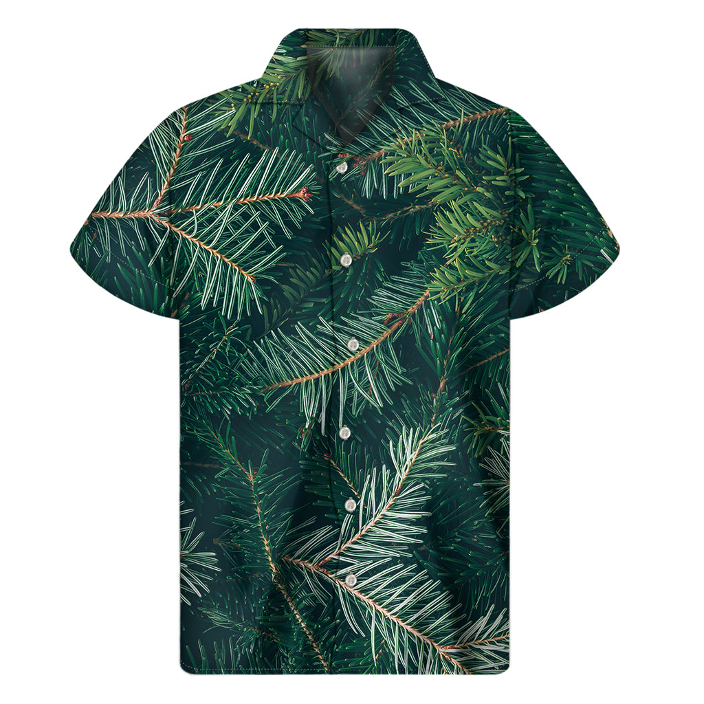 Christmas Tree Print Men's Short Sleeve Shirt