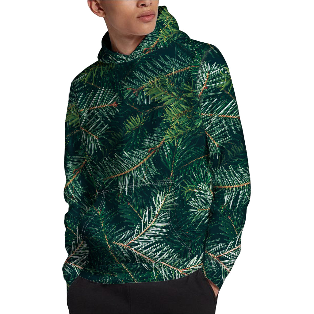 Christmas Tree Print Pullover Hoodie