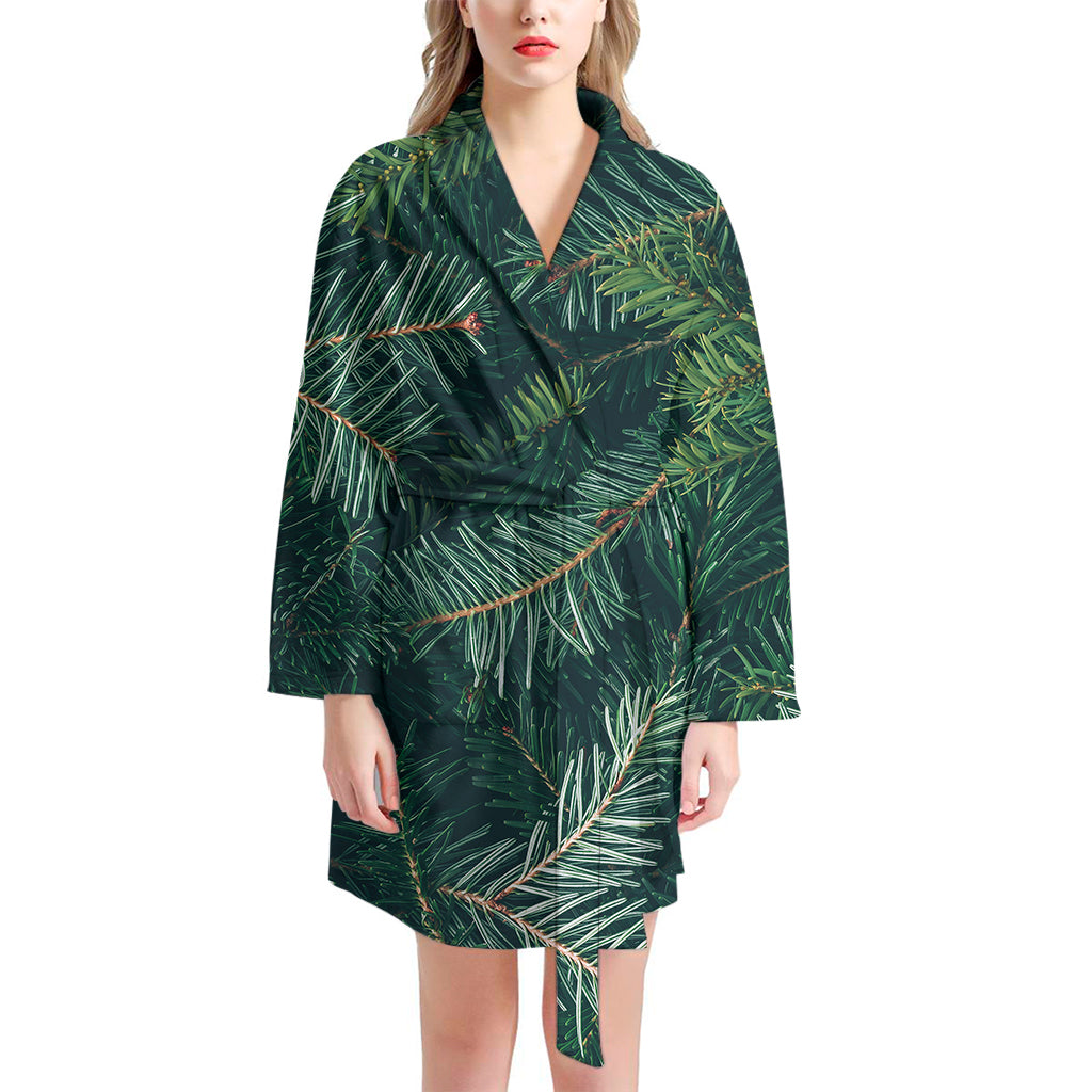 Christmas Tree Print Women's Bathrobe