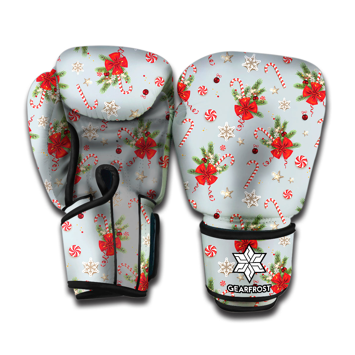 Christmas Winter Holiday Pattern Print Boxing Gloves