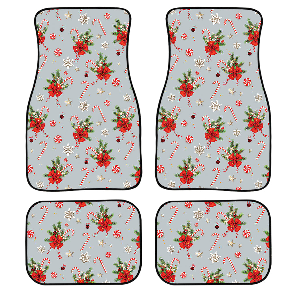 Christmas Winter Holiday Pattern Print Front and Back Car Floor Mats