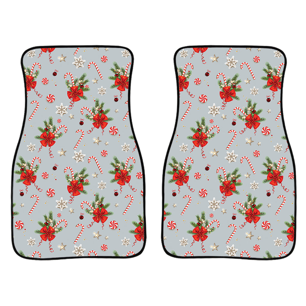 Christmas Winter Holiday Pattern Print Front Car Floor Mats