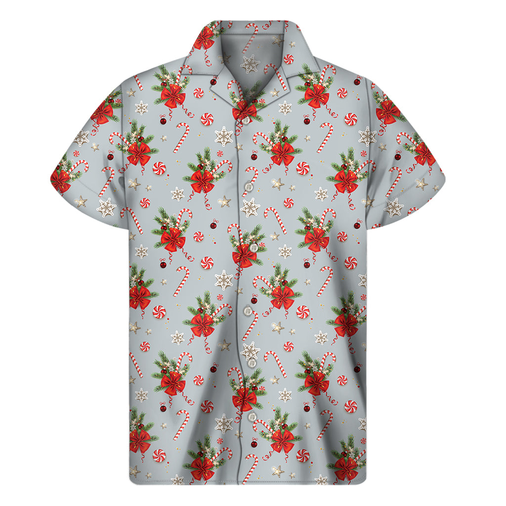 Christmas Winter Holiday Pattern Print Men's Short Sleeve Shirt