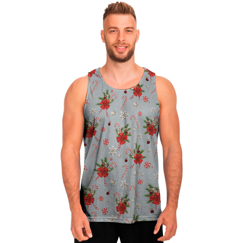 Christmas Winter Holiday Pattern Print Men's Tank Top