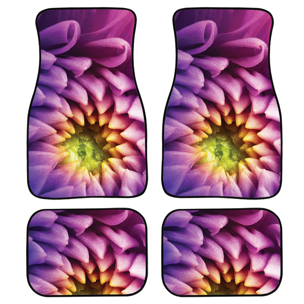 Chrysanthemum Flower Print Front and Back Car Floor Mats