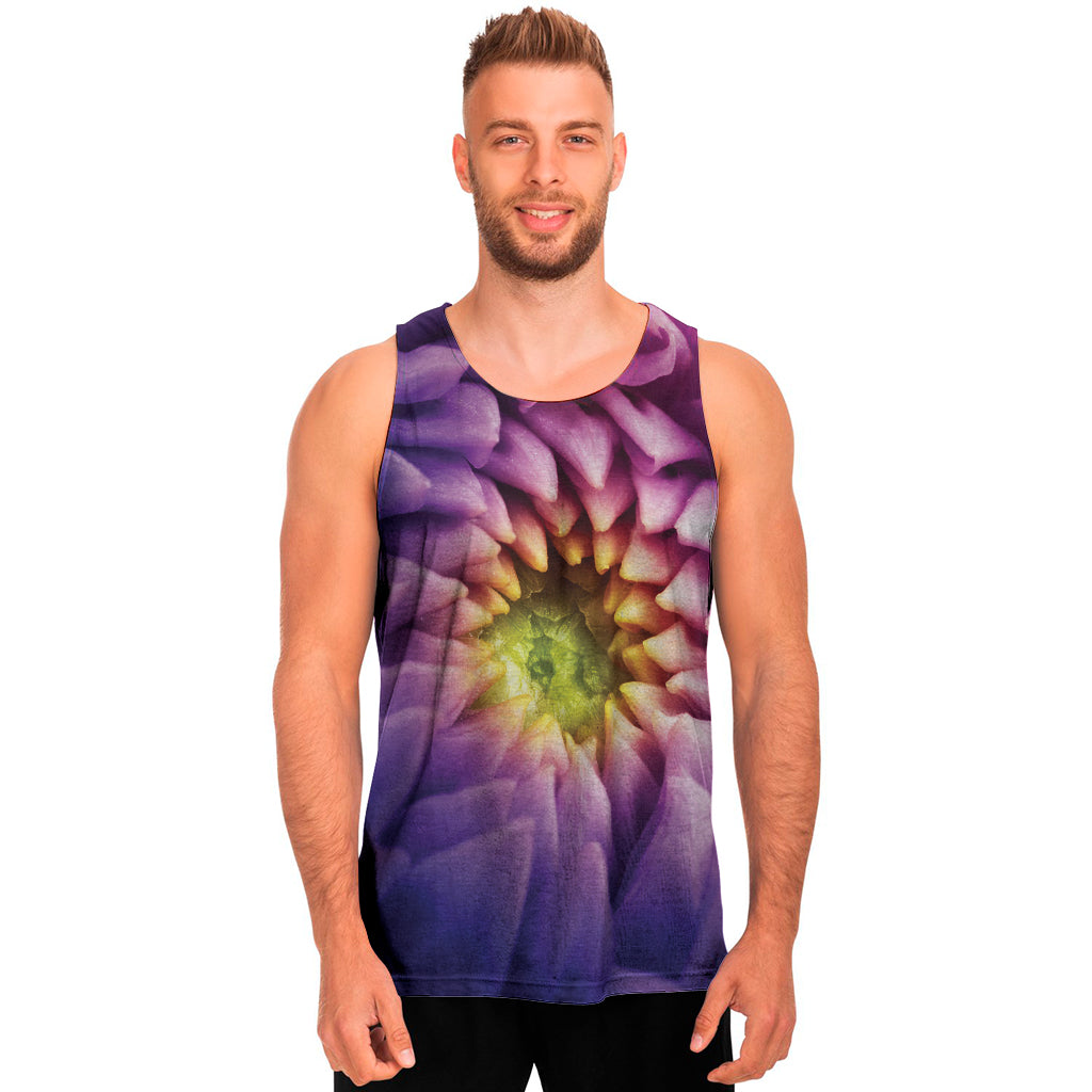 Chrysanthemum Flower Print Men's Tank Top