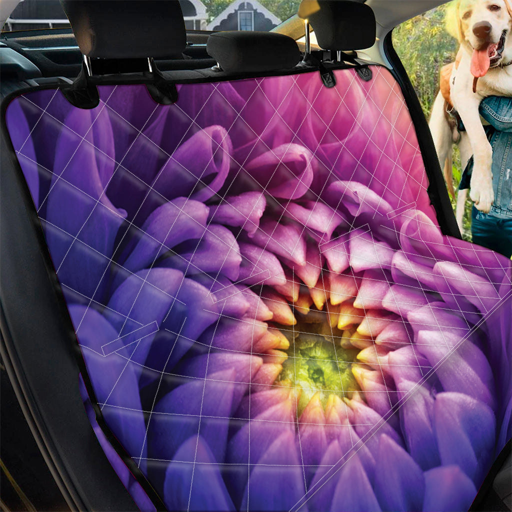 Chrysanthemum Flower Print Pet Car Back Seat Cover