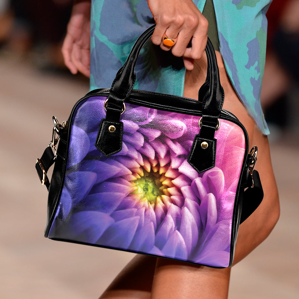 Chrysanthemum Flower Print Shoulder Handbag