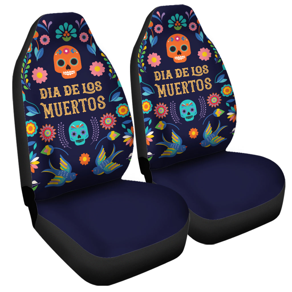 Cinco de Mayo Day Of The Dead Print Universal Fit Car Seat Covers