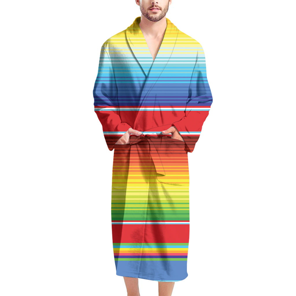 Cinco De Mayo Mexican Pattern Print Men's Bathrobe