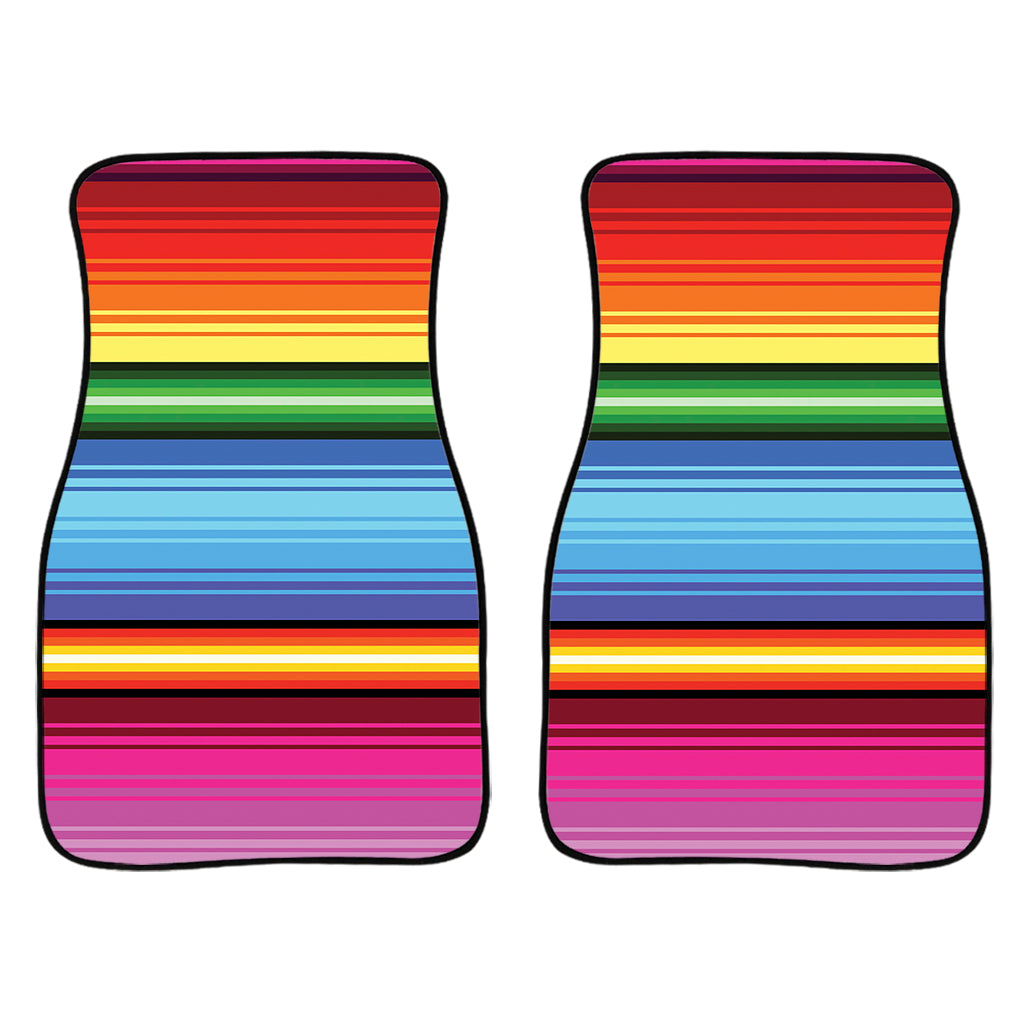 Cinco De Mayo Mexican Stripe Print Front Car Floor Mats