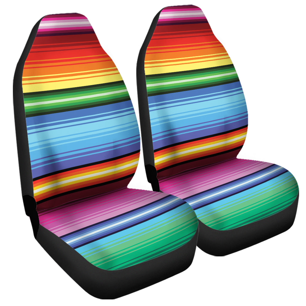 Cinco De Mayo Mexican Stripe Print Universal Fit Car Seat Covers