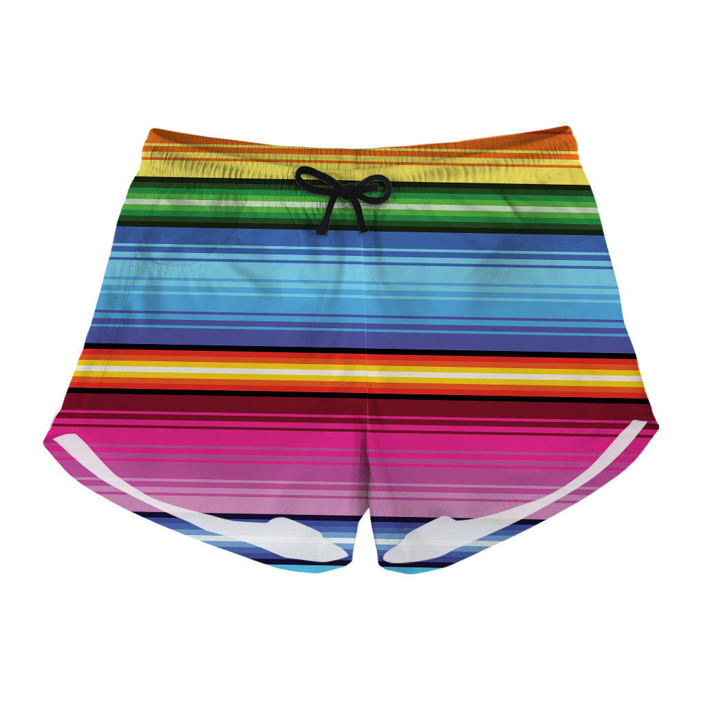 Cinco De Mayo Mexican Stripe Print Women's Shorts