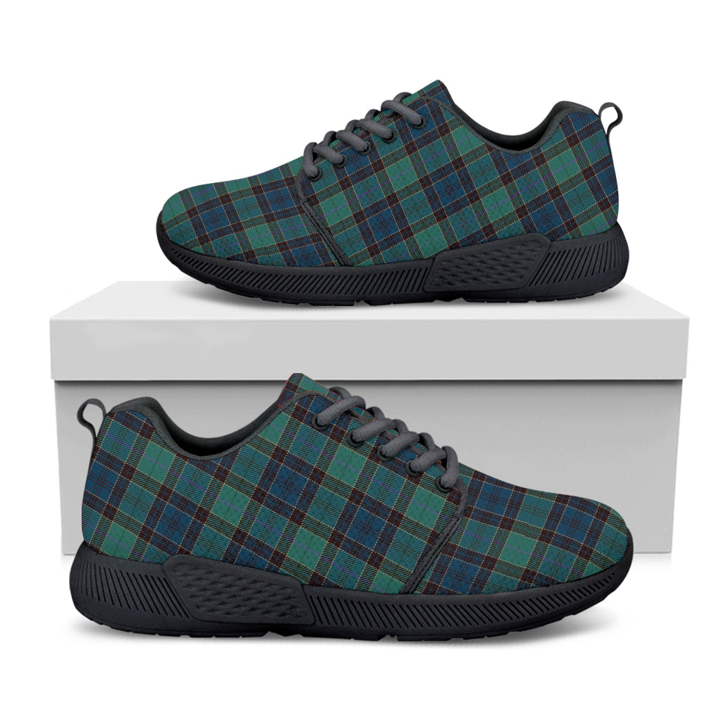 Clan Campbell Tartan Pattern Print Black Athletic Shoes