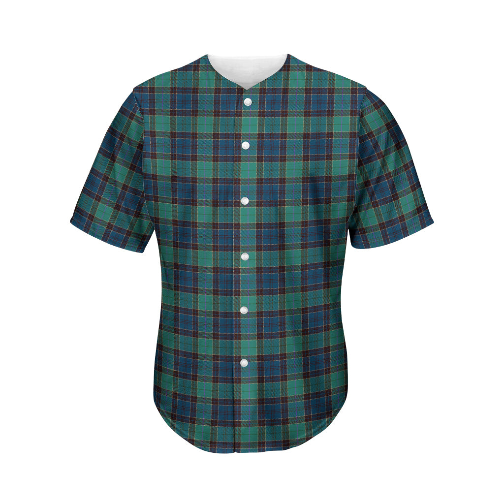 Clan Campbell Tartan Pattern Print Men's Baseball Jersey