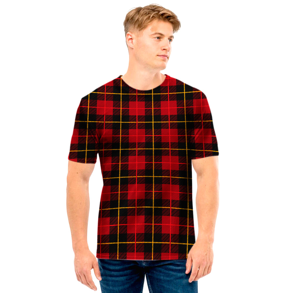 Clan Macqueen Tartan Pattern Print Men's T-Shirt