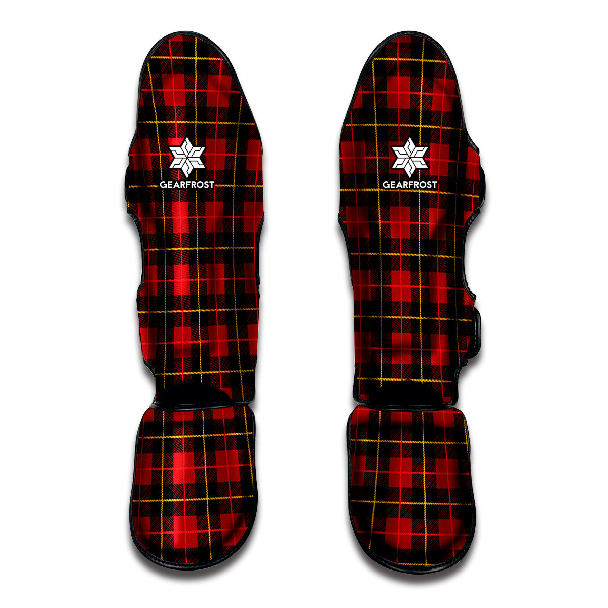 Clan Macqueen Tartan Pattern Print Muay Thai Shin Guards